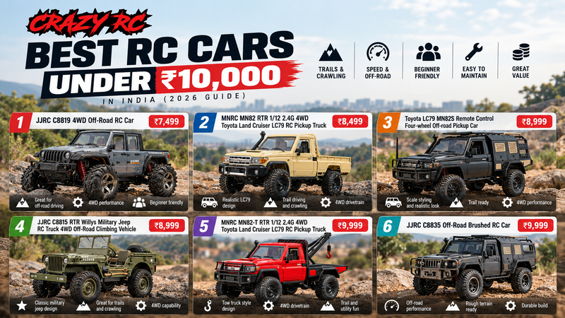 Best Hobby-Grade RC Cars Under ₹10,000 in India 2026