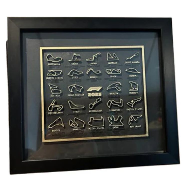 F1 2025 All Tracks Frame 3D Printed Handmade