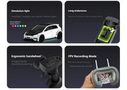 SNICLO CA51 1/43 19km/h FVP First Person View Camera 4WD 2.4GHz Mini Remote Control Drift Car