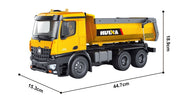 Huina 1573 1:14 RC Dump Truck 10CH 2.4GHz Remote Control Construction Vehicle with LED Lights