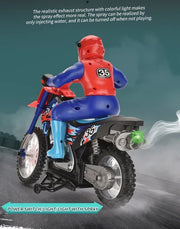 1/10 2.4GHz Electric Remote Control Spray Drift Racing Stunt Motorcycle with Lights