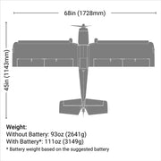 E-flite Super Timber 1.7m BNF Basic RC Airplane with AS3X & SAFE Select