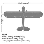 HobbyZone Carbon Cub S 2 1.3m RTF RC Float Plane