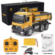 Huina 1573 1:14 RC Dump Truck 10CH 2.4GHz Remote Control Construction Vehicle with LED Lights