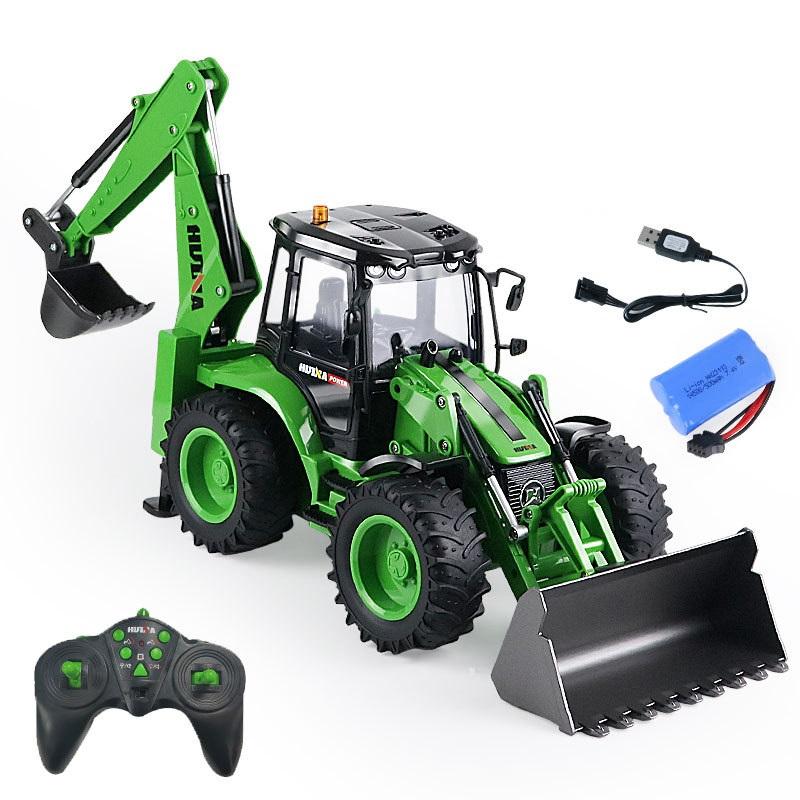HUINA 1579 1:14 9CH RC Loader Excavator 2 in 1 Construction Vehicle