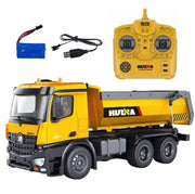 Huina 1573 1:14 RC Dump Truck 10CH 2.4GHz Remote Control Construction Vehicle with LED Lights