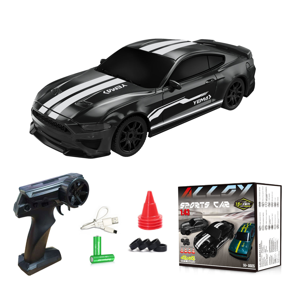 Ford Mustang 1:43 Drift RC Car 6601