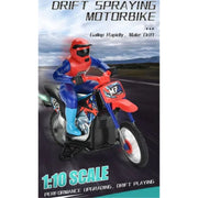1/10 2.4GHz Electric Remote Control Spray Drift Racing Stunt Motorcycle with Lights