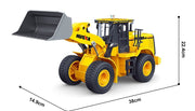 Huina 1552 1:16 11CH RC Loader Bulldozer Alloy Engineering Construction Truck with Lights