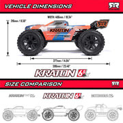 ARRMA 1/8 KRATON  BLX 6S  BRUSHLESS V6 SPEED TRUCK RTR