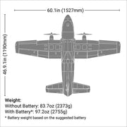 E-flite EC-1500 Twin 1.5m PNP RC Airplane