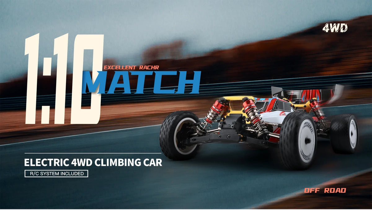 WLtoys 104001 Brushed 45km/h Metal Chassis 4WD Electric High Speed Remote Control Truggy Drift Car