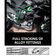 1:6 Kawasaki H2R Startup Sprayable Dynamic Alloy Diecast Model Bike with Sound and Light
