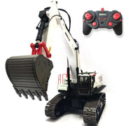 Huina 1594 1:14 RC Excavator 22CH 2.4GHz Alloy Metal Construction Vehicle with 4 Interchangeable Attachments