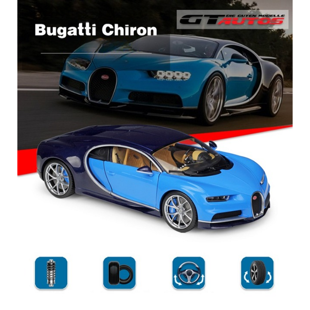 GTA 1:18 Bugatti Chiron Diecast Model Car