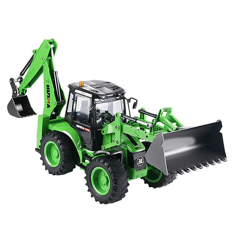 HUINA 1579 1:14 9CH RC Loader Excavator 2 in 1 Construction Vehicle