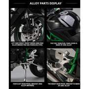 1:6 Kawasaki H2R Startup Sprayable Dynamic Alloy Diecast Model Bike with Sound and Light