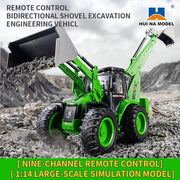 HUINA 1579 1:14 9CH RC Loader Excavator 2 in 1 Construction Vehicle