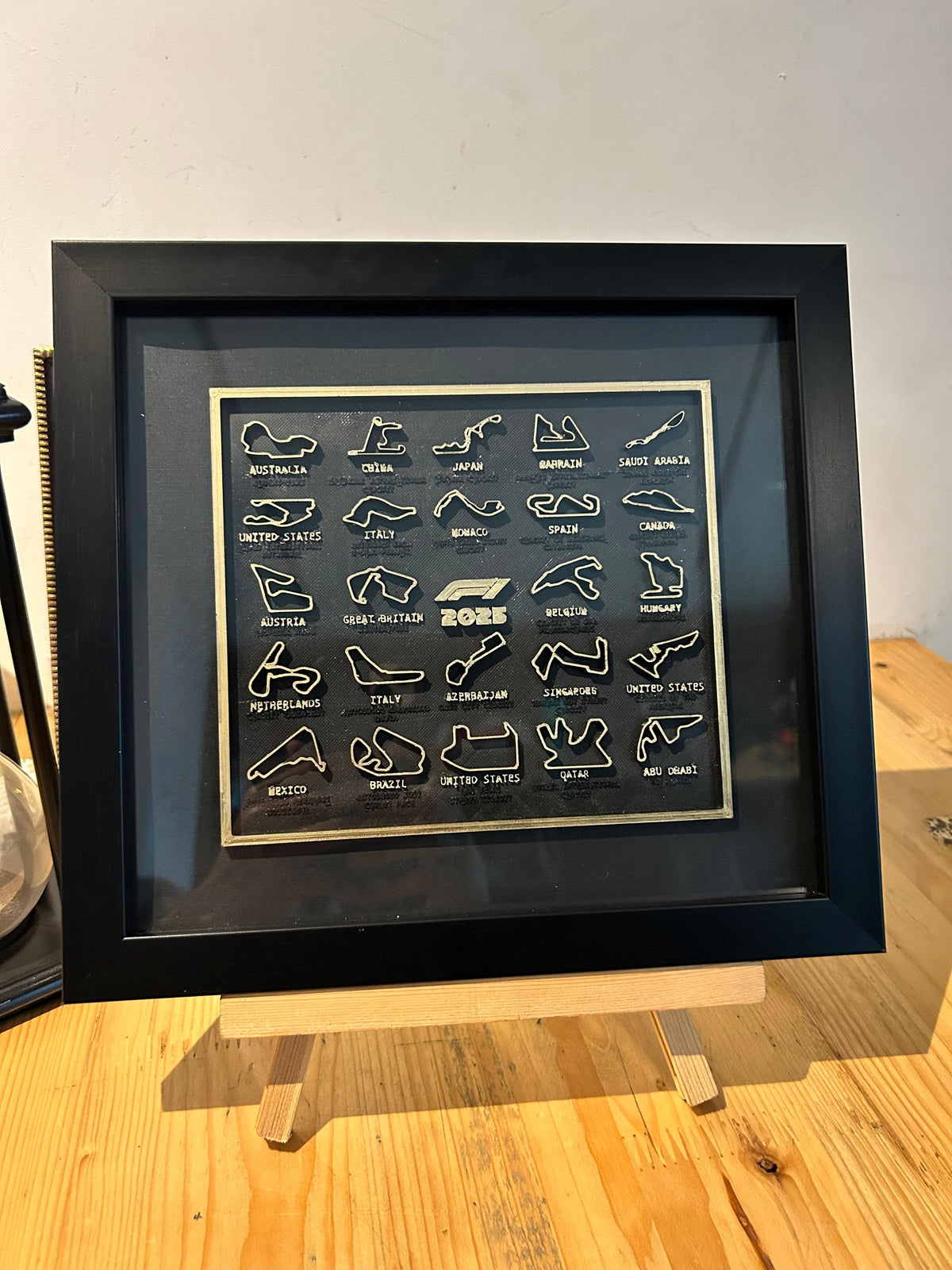 F1 2025 All Tracks Frame 3D Printed Handmade