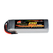 High-speed lithium battery 7.4V 6200MAH 2S T Plug