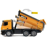 Huina 1573 1:14 RC Dump Truck 10CH 2.4GHz Remote Control Construction Vehicle with LED Lights