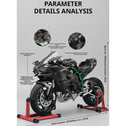 1:6 Kawasaki H2R Startup Sprayable Dynamic Alloy Diecast Model Bike with Sound and Light