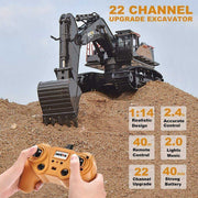 Huina 1592 1:14 22CH 2.4GHz Engineering Construction RC Excavator Vehicle