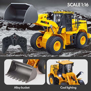 Huina 1552 1:16 11CH RC Loader Bulldozer Alloy Engineering Construction Truck with Lights