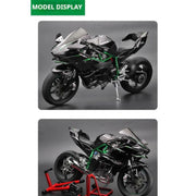 1:6 Kawasaki H2R Startup Sprayable Dynamic Alloy Diecast Model Bike with Sound and Light
