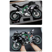 1:6 Kawasaki H2R Startup Sprayable Dynamic Alloy Diecast Model Bike with Sound and Light