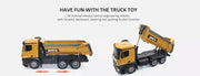 Huina 1573 1:14 RC Dump Truck 10CH 2.4GHz Remote Control Construction Vehicle with LED Lights