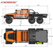 CROSSRC EMO XL2 1/8 Mustang 6WD RC Off-Road Climbing Car