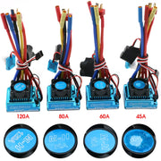 Flyhike 45/60/80/120A brushless WaterProof - Splash Proof ESC 1/8 1/10 1/12 RC vehicle ESC with Programming Card (Optional)