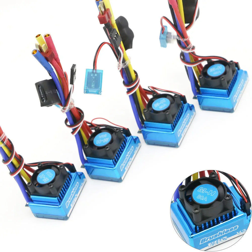 Flyhike 45/60/80/120A brushless WaterProof - Splash Proof ESC 1/8 1/10 1/12 RC vehicle ESC with Programming Card (Optional)