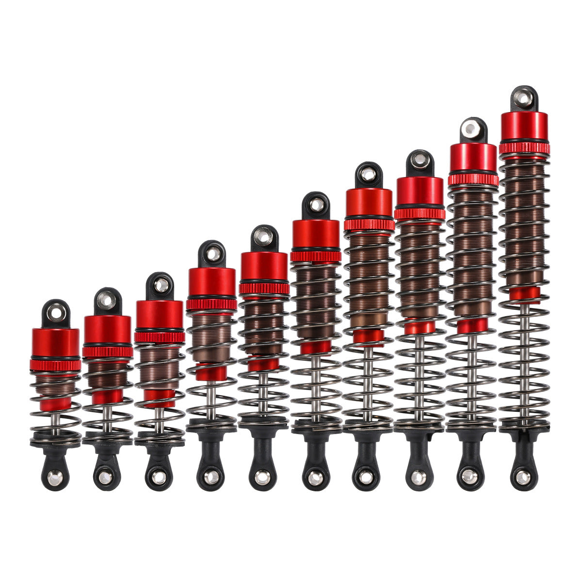 Adjustable oil pressure shock absorbers Variable Sizes